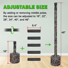 Dreamillo outdoor ashtray stand side view shows weatherproof finish.