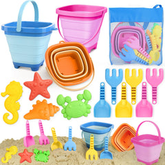 Dreamon collapsible castle buckets for kids, quick beach packing and play