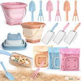 Dreamon collapsible bucket set for easy beach toy storage and transport.