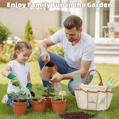 Dreamon kid gloves provide soft protection for little hands while gardening