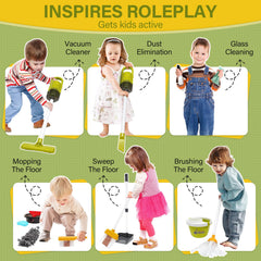 Dreamon broom and dustpan toy designed for safe, easy gripping