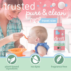 Dreft Bottle and Dish Soap pack of 2 ready for multiple baby-item washes.