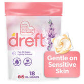 Dreft Laundry Pacs bottle pour for easy dosing and gentle care