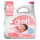Dreft Stage 1 newborn bottle demonstrates gentle baby laundry care.