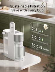DREO auto-fill pitcher in use for hands-free refills.