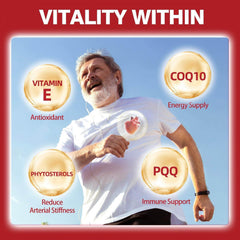 DRFOSTER CoQ10 ubiquinol softgels capsule closeup highlighting absorption features