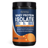 DRFOSTER Whey Protein Isolate unflavored bottle front supports easy protein supplementation for muscle recovery.