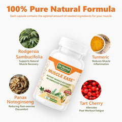 Bottle pour from DR. HERBAL WELL Muscle Ease for easy dosing.