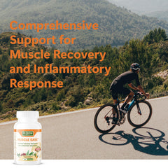 Label detail on DR. HERBAL WELL Muscle Ease highlighting GRAS herbal blend.
