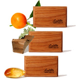 Drift car air freshener close-up wood block with premium scent.
