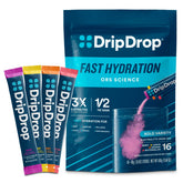 DripDrop Bold Variety Pack box ready for on-the-go hydration during workouts.