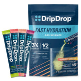 DripDrop Sunburst lemon-lime stick for on-the-go hydration, ideal during workouts.