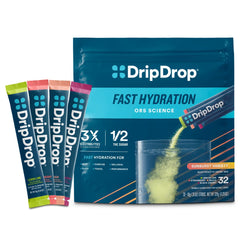DripDrop Sunburst Lemon Lime packet for quick hydration on the go