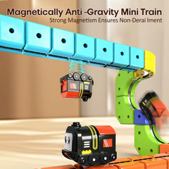 Dripiagarden 3D gravity-train hangs upside-down in mid-air stunt.