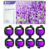 DriveJoy Lavender vent clip close-up showing a sleek black design and gentle aroma.