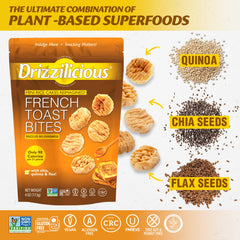 On-the-go Drizzilicious mini rice cakes pack for busy mornings and school lunches.