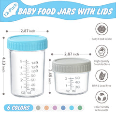 DRKIO 8oz glass jar with clear 5oz marks for easy portioning.