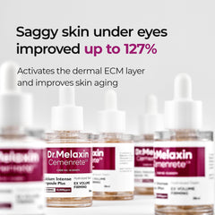 Dr.Melaxin Cemenrete Calcium Ampoule Plus being applied to the under-eye area.