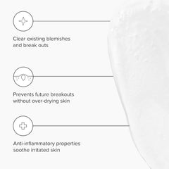 DRMTLGY Acne Cleanser foaming lather demonstrates gentle cleansing for makeup and oil removal.