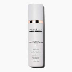 DRMTLGY bottle with universal tint delivers natural glow and lightweight protection for all skin tones.