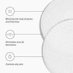 Ingredients panel lists glycolic, lactic, and salicylic acids for clarity in Tingl pads.