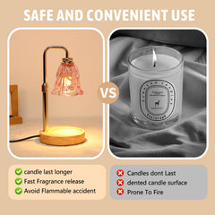 Droyek Candle Warmer Lamp timer function enables safe scheduling