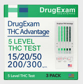 DrugExam 3pack multi-drug screen test urine shows at-home screening convenience.