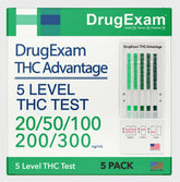 DrugExam marijuana test dip card pack for convenient home screening.