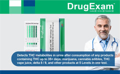 DrugExam THC Advantage in use at home showing quick five minute results