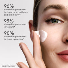 Close-up texture of Protini Polypeptide Cream shows lightweight hydration.