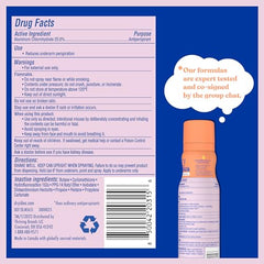 Dry Idea fragrance-free dry spray deodorant spray-atomizer in action.