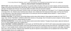 DryTec label shows 68 percent calcium hypochlorite for shock