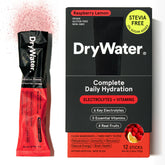 DryWater Raspberry Lemon electrolyte stick for on-the-go hydration and refreshing flavor.