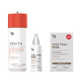 DS Laboratories Revita Shampoo bottle close-up showing scalp cleansing action for refreshed roots.
