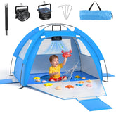 Dsquu Baby Beach Tent with sun shade provides cool shade on the beach