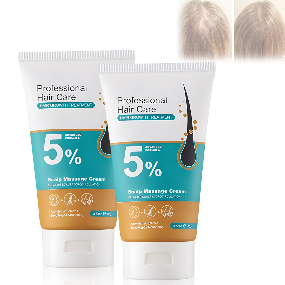 Dssuoa 2pcs 5% hair growth cream packaging for easy storage and travel