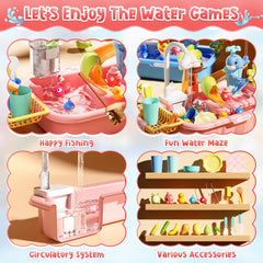Dtadvlo water table with adjustable legs for versatile toddler setup