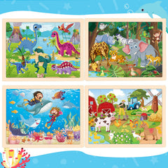 Duchong farm animals puzzle pieces promoting matching and fine motor skills