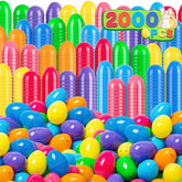 Duchong 2-4 inch fillable egg hinge shown for easy Easter egg hunts and secure closure