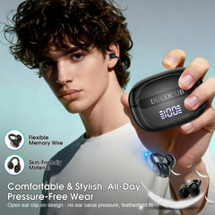 DUCOCUB open-ear buds secure clip-on fit for active use.