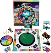 Dude Perfect board game with soccer add-on and ball launcher for fast-paced family action