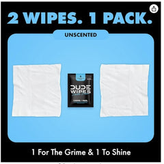 Dude Wipes travel pack tucked in a pocket for quick cleanups.