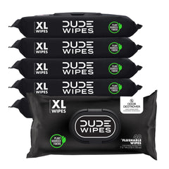 DUDE Wipes Odor Destroyer dispenser pack front view for quick odor control