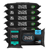 DUDE Wipes unscented flushable wipes for sensitive skin.
