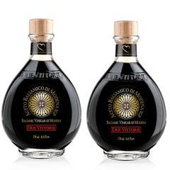 Due Vittorie Oro Gold balsamic barrel-aged, smooth and complex for savory dishes.