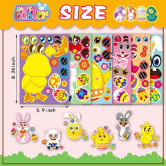 DUJAA Easter stickers coloured eggs design boosts creative egg crafts