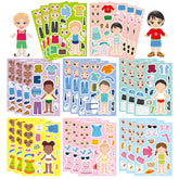 DUJAA Make a Face stickers 24 sheets for creative play and easy decorating