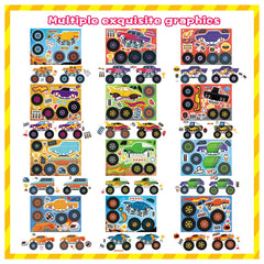 DUJAA Monster Truck designs include mirrors for notebooks and scrapbooks.