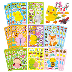 DUJAA Spring stickers set featuring animals for kids' crafts and creative projects.