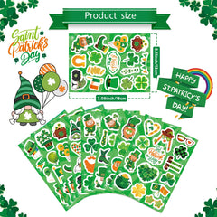 DUJAA St. Patrick's stickers rainbow pattern brighten crafts and gift bags.